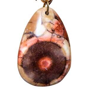 Artisan Ghost's Eye Jasper Teardrop Pendant Necklace